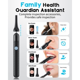 Loyker X6 Ear Wax Removal Tool Camera, Ear Cleaner with Camera, FSA - HSA Store Eligible, 1080P Ear Camera with 6LED Light for Ear/Nose/Throat/Tonsil Stone Examination, Black