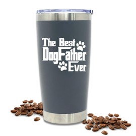 Brooke & Jess Designs The DogFather - Dog Dad Tumbler - Dog Lovers Gifts for Men - Dog Dad Cup, Tumblers - Great Gifts for Christmas, Birthday