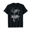 Vintage MAC-10 Uzi Blueprint Shirt - Machine Gun Drawing Tee