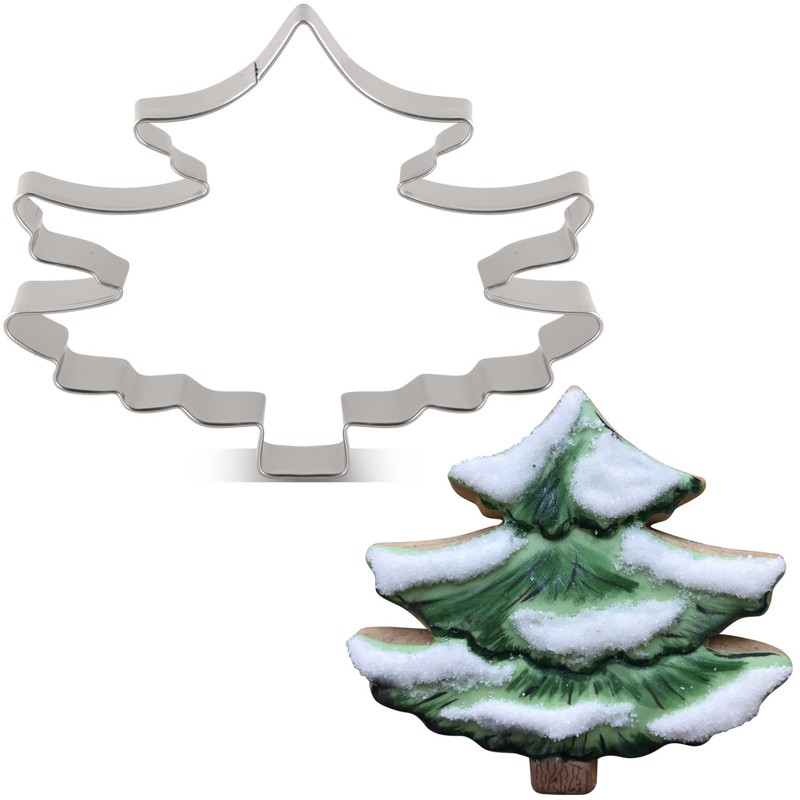 LILIAO Christmas Tree Cookie Cutter, 4.3", Winter Biscuit Bread Sandwich