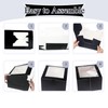 DOYIDE 20Pcs Mini Cake Boxes with Window, 6x6x5 Inches Black
