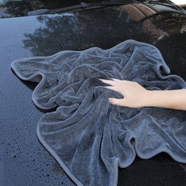 JOYMOOP Car Dry Towel, Quick Drying, Large Size, Microfiber Cleaning Cloth, Dark Grey, 29.5 X 63 Inches, 1 Pack for Boates, RVs, SUVs, Trucks, Cars