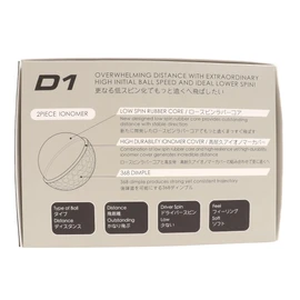Honma Golf Ball D1 D-1 BT2201 2-Piece Soft Ionomer Distance Golf Ball 1 Dozen 12 Balls Cost-Effectiveness Honma Golf Honma HONMA/BT2201/White