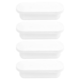 The Lord of the Tools 4pcs 55mm Silicone Sink Overflow Cap Bathroom Sink Overflow Cover Suitable for 45mm-52mm Ceramic Basins White