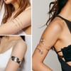 EIELO 8Pcs Arm Cuff Bracelet Set Minimalist Simple Swirl Open