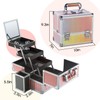 Joligrace Makeup Box Cosmetic Train Case for Women Travel Jewelry