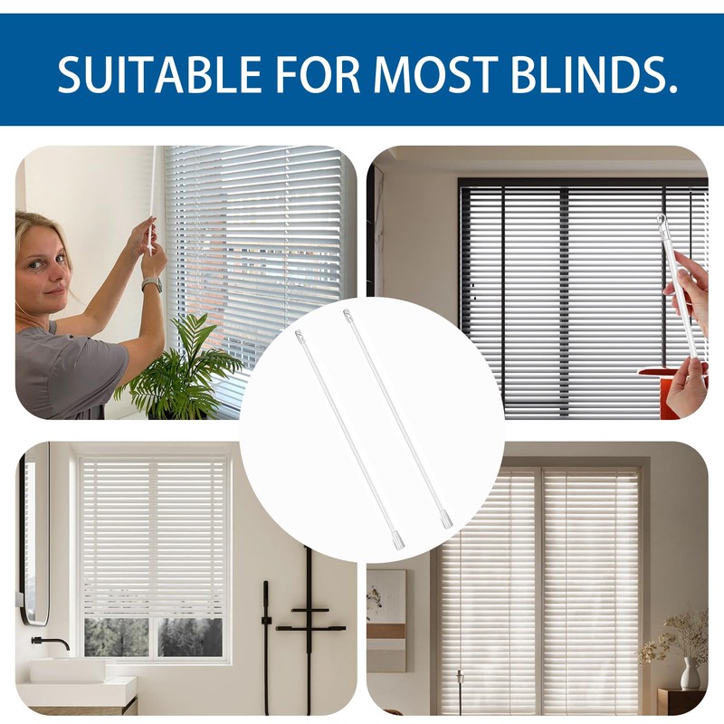 2PCS Blind Wand Curtain Pull Rods 17 Inch Blind Wand