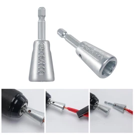 WISEPRO Wire Twister Tool for Drill, 2PCS Wire Nut Twister Electrician Line Connector, 1/4inch Hex Shank Cable Wire Twisting Tool, Portable Wire Twisting Tool for Electrical Power Drill