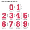 MECCANIXITY 1Set Number Patches Embroidered Decorative Repair Patches Iron on