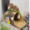 Euiroet Funny Turtle Gutter Downspout Extender Statue, Outdoor Decor Sculpture