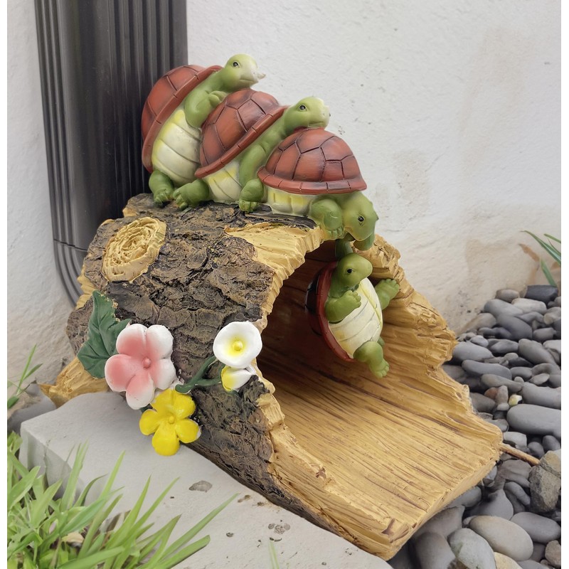 Euiroet Funny Turtle Gutter Downspout Extender Statue, Outdoor Decor Sculpture