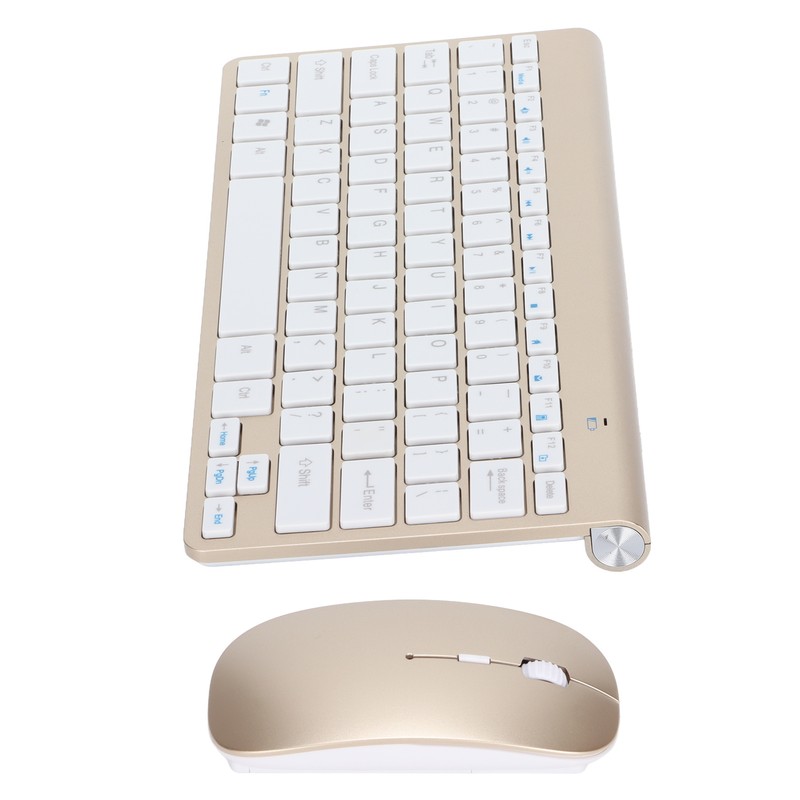 Keyboard Mouse Combo Wireless 2.4G USB Ultraslim Portable Ergonomic Wearproof