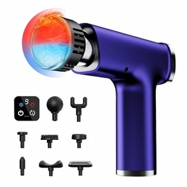 JOYSUWERUN Massage Gun with Hot and Cold Therapy, 9 Speed Settings, Digital Display, 9 Attachments,
