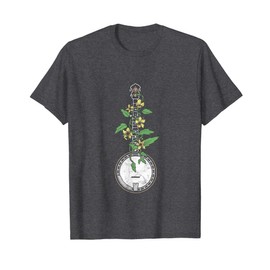 Banjo Vine & Flowers Vintage Artistic Acoustic Music Design T-Shirt