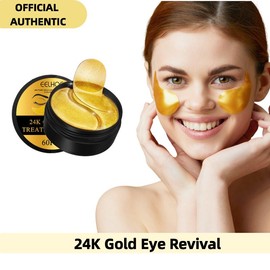 EELHOE 24K Gold Eye Mask-60pcs – Ultra-Hydrating & Snug Fit Patches - Brighten Dark Circles • Reduce Puffiness • Deep Moisture • Stays Put! - Specification: 3 pcs