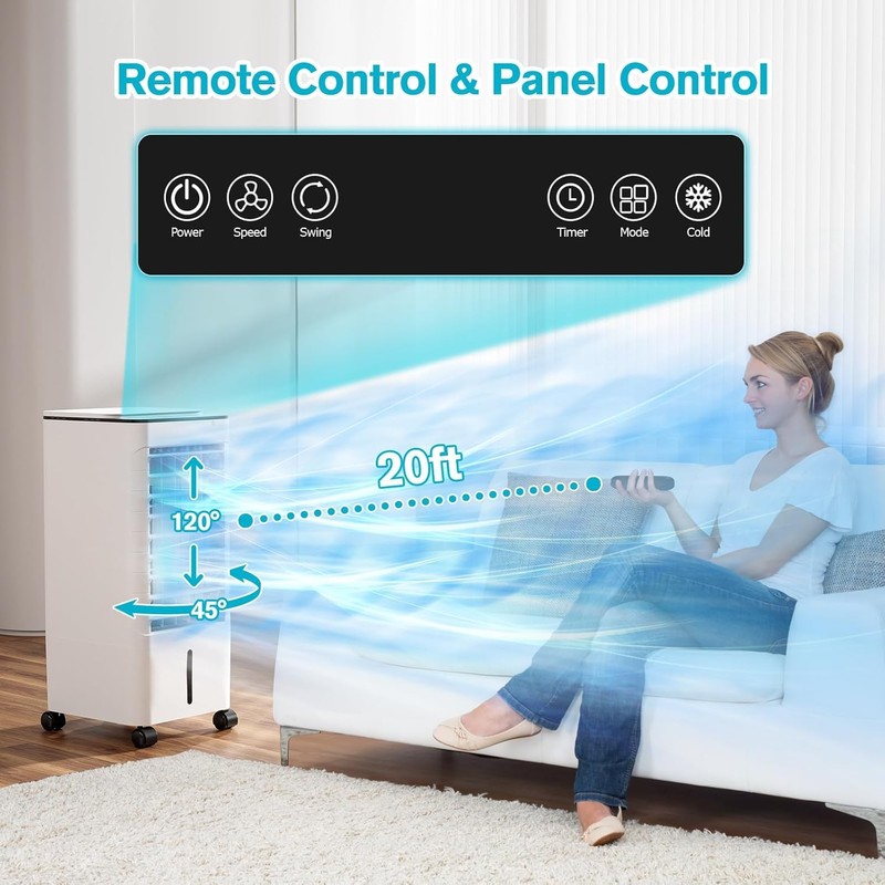 Windowless Portable Air Conditoners, 3-IN-1 Portable AC with Remote, 3