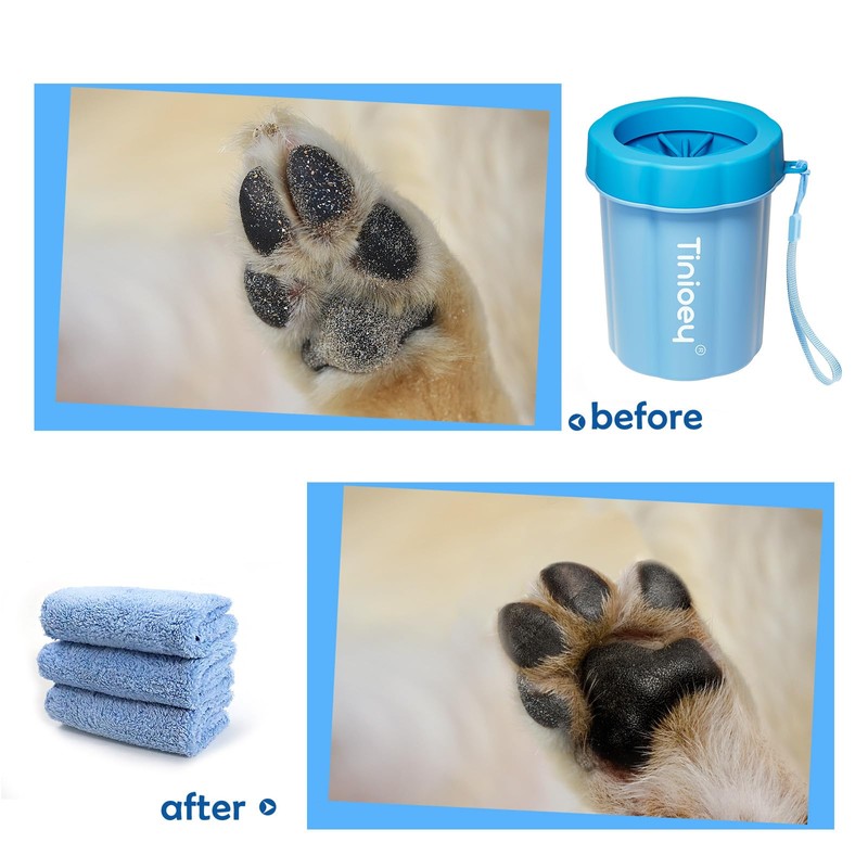 Tinioey Dog Paw Cleaner for Dogs, Dog Paw Washer, Muddy