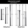 HoneSecur 2 Pack 2-in-1 Door Security Bar & Sliding Patio