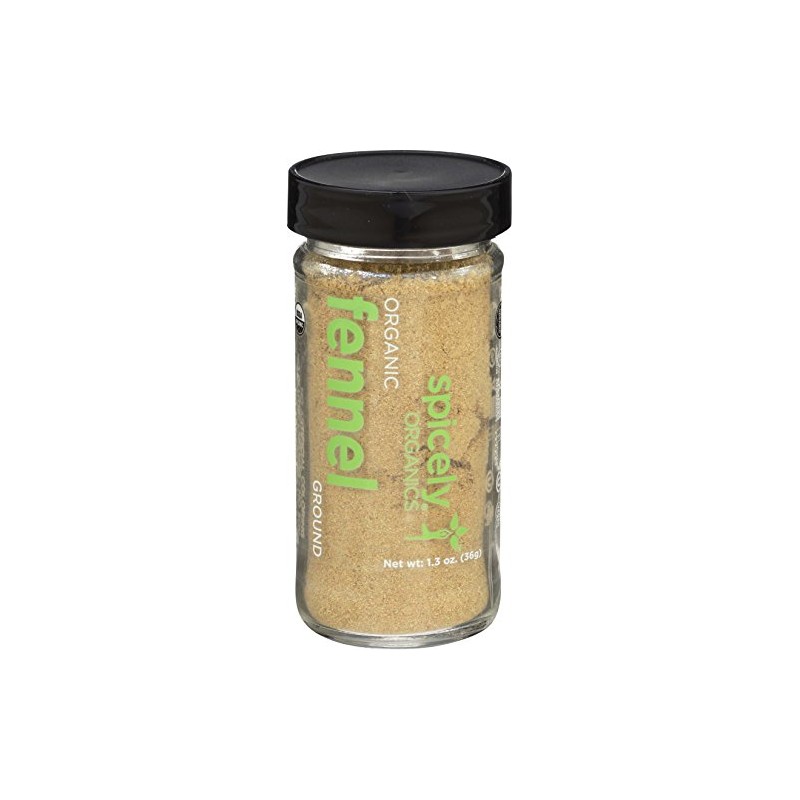 SPICELY Organic Jar Fennel Ground, 1.3 OZ