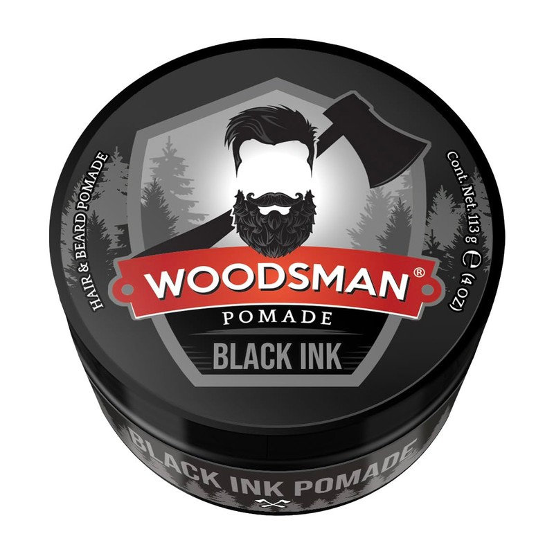 Woodsman - Pomada Negra Para Cabello Y Barba Cubre Canas,