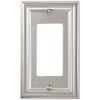 Amerelle Continental Single Rocker Cast Metal Wallplate in Satin Nickel