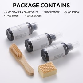 Toney Outdoors Shoe Cleaner Kit,Suede & Nubuck Cleaning Kit with Shoe Cleaner,Shoe Protector,Shoe Brush & Suede Eraser,Shoe Care Kit for Suede Shoes,Nubuck,Leather,Uggs,Sheepskin