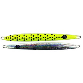 EzoHachi Offshore Metal Jig, Namarajig, 6.1 oz (175 g), Salmon Color 03/Chart Black Dot (Edge Glow)