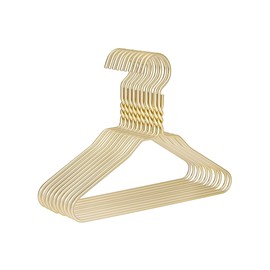 Beautiful 10 Gold Aluminum Kids Metal Suit Hangers Heavy Duty Coat Hangers for Children (12" Kids/Toddlers Size - Aluminum)