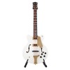 5.5in White Miniature Electric Guitar Replica with Box Instrument Model