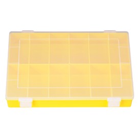 huenersdorff 611800 Assortment Box PP-Classic, 12 compartments, Yellow