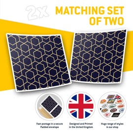 2 x 10cm Square Vinyl Stickers - Abstract Geometric Pattern Decals 2361
