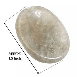 Smoky Quartz Thumb Worry Stone