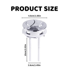 Toilet Push Button Replacement,Toilet Cistern Flush Parts,Round Head Dual Flusher Buttons,Toilets Water Tank Accessories,Easy to Install,Sturdy and Durable,for Bathroom Pedestal Water Tanks Repair