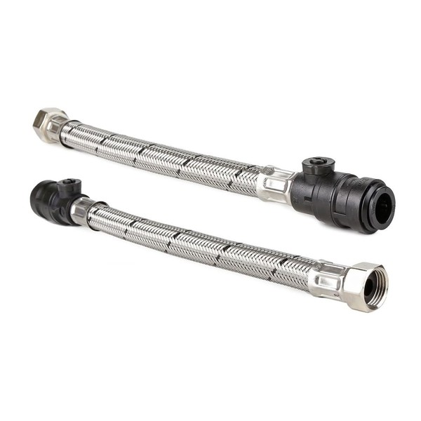 Flexible Tap Hose Connector Pack of 2 - Compression or