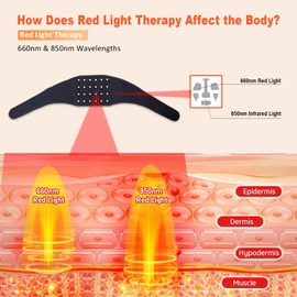 Red Light Therapy for Neck,Near Infrared Light Therapy Belt with Timer Infrared Belt for Chin Firming Face Lifting or Body Neck Hand Wrist Legs Unisex Gift