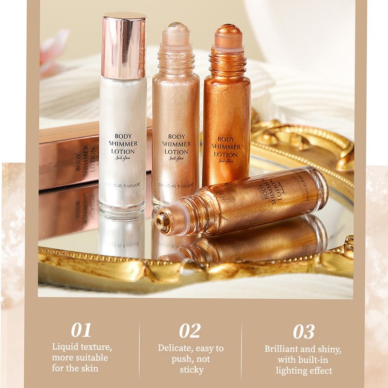 Body Highlighter Oil Liquid Glitter, Liquid Texture Body Luminiser Shimmer