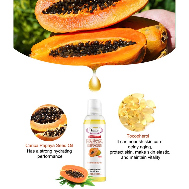 DISAAR Beauty Papaya Moisturizing Oil Purifying Remove Spots Repair Skin