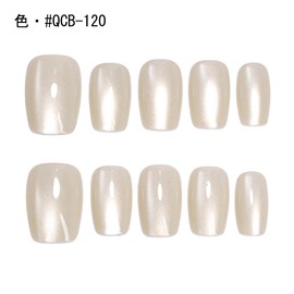 YXRXKJ Nail Tips, Medium, 24 Pieces, Nail Tips, Short, Popular, Japanese Style, Cute, Simple, Stylish, False Nails, Short, Spring & Summer, Bride Nails, Glossy, Coming of Age Ceremonies, School