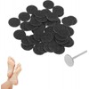 100 Pieces Foot File Sandpaper Disc with 1 Metal Shank Sanding Pad φ15mm Replaceable Pedicure Sanding Disc Bit (120 Grit)