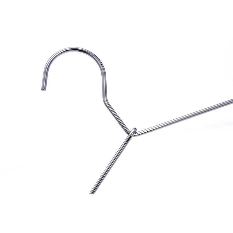 Quality Metal Pant/Skirt Blouse Hanger 10-Pack, Heavy-Duty Skirt Hangers with