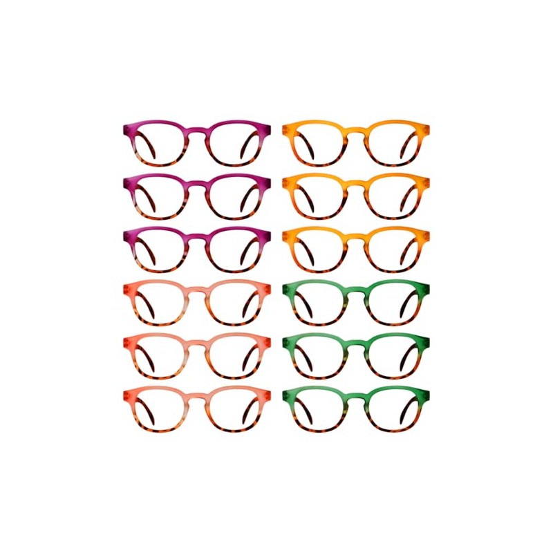 Eyekepper 12-Pack Spring Hinges Reading Glasses for Women Cute Readers