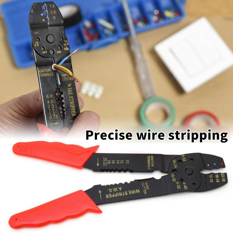 ASIRYVA 1 Pcs 4-Way Wire Crimping Tool, Multifunctional Cable Stripper