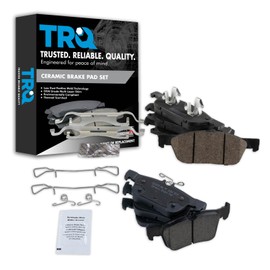 TRQ Front & Rear Brake Pads Ceramic Compatible with 2015-2020 Ford Edge 2017-2018 Fusion 2017-2020 Lincoln Continental 2016-2018 MKX 2019-2020 Nautilus