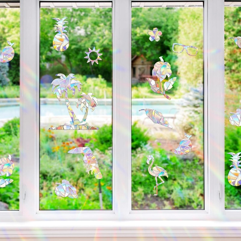Rainbow Window Clings Anti-Collision Window Decals to Save Birds from