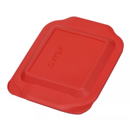Pyrex 222-PC Red Square Plastic Food Storage Replacement Lid Cover