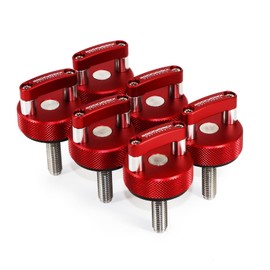 ROCKWORKX Billet Aluminum JKU Hard Top Quick Removal Fastener Thumb Screw, Integrated D Ring