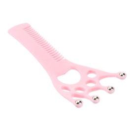 SAFIGLE Hair Massage Comb with Ergonomic Grip Rounded Teeth Scalp Massager for Dandruff Removal and Hair Growth Pink Practical Brush for Men and Women