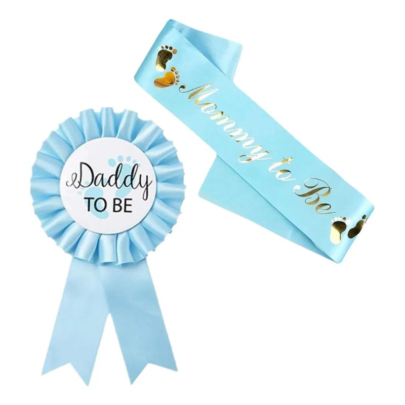 Banda Mom Dad To Be 2 Piezas Boy Girl Baby