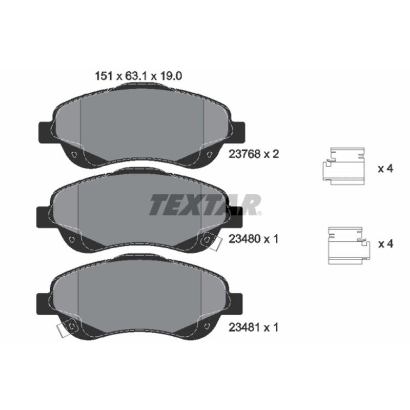 Textar 2376802 Brake Pad Set, disc brake