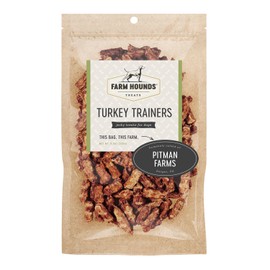 Farm Hounds - Turkey Trainers - Premium Natural Turkey Jerky for Dogs - from 100% Humanely Raised Turkey - Easy-Break - Great for Training & Treats - No Added Fillers - Made in USA - 4.5 oz - 1 Pack